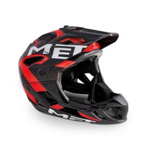 Casco MET Parachute negro/rojo brillo