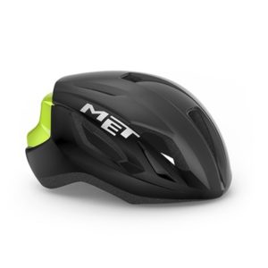 Casco MET Strale negro fluo/amarillo reflectante brillo
