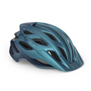 Casco MET Veleno azul metalico brillo