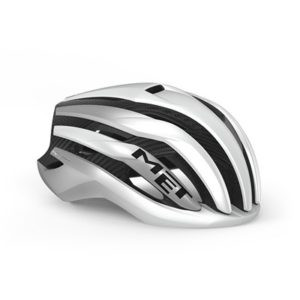 Casco MET Trenta 3K Carbon MIPS blanco/plata metalico