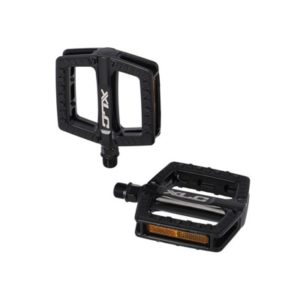XLC PD-M30 pedales plataforma 105x95x25mm aluminio negro con reflectantes