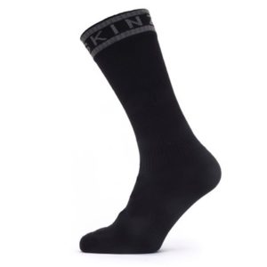 Calcetines Sealskinz All Weather medianos Hydrostop negro/gris