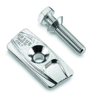 Placa adaptadora Ursus para caballete doble tornillo M10x75 plata