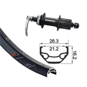 Rueda trasera Winora rodi Black Rock 29" disco Centerlock 32 agujeros Shimano Alivio alu.negro