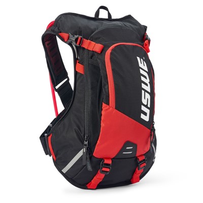 Mochila de hidratacion USWE MTB Hydro 12 NDM 1 deposito Elite 3L manguera Plug-N-Play rojo