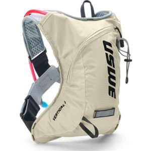 Mochila de hidratacion USWE vertical 4 NDM 1 deposito Elite 2L manguera Plug-N-Play beige