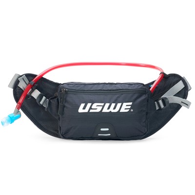 Cinturon de hidratacion USWE Zulo 2 NDM deposito Elite 1L manguera Plug-N-Play negro carbono