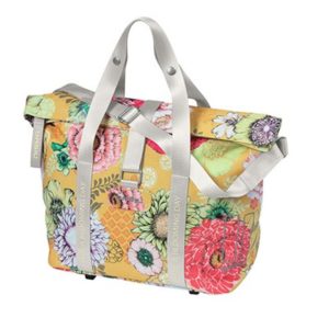 Bolsa Basil Bloom Field Mik/KF 8-11L impermeable poliester amarillo/flores (29x15x28.5 cm)