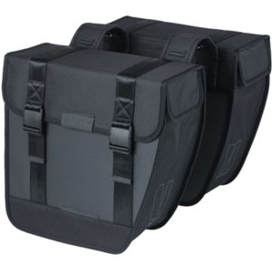 Alforjas Basil Tour Waterproof 28L impermeable poliester negro con reflectantes (34x14x34 cm)