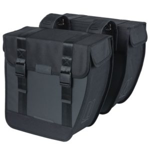 Alforjas Basil Tour XL Waterproof 28L impermeable poliester negro con reflectantes (34x14x34 cm)