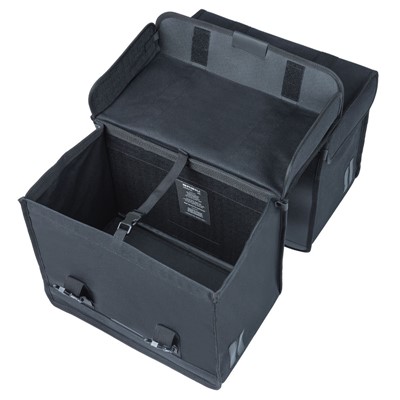 Alforjas Basil Kavan Eco Classic 68l acabado bionic Eco negro (40x25x33 cm)