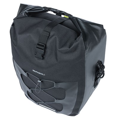 Bolsa Basil Navigator Waterproof Hook-on 25-31L impermeable poliester negro c/reflect. (32x15x37 cm)