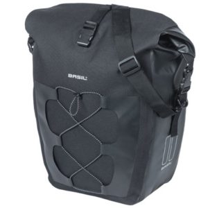 Bolsa Basil Navigator Waterproof Hook-on 25-31L impermeable poliester negro c/reflect. (32x15x37 cm)
