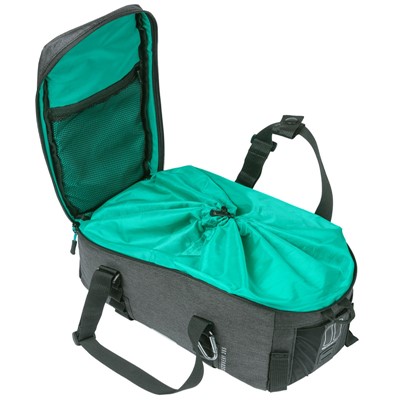 Bolsa Basil Discovery 365D M 9L impermeable poliester negro con reflectantes (36x16.5x20 cm)