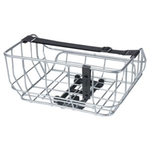 Cesta trasera Basil Portland MIK 25L aluminio plata Vintage (43.5x36x22.5 cm)