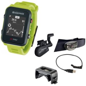 Kit reloj GPS Sigma Id.Tri menta neon
