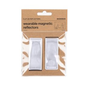 Juego de reflectores para ropa Bookman Clip-on con iman blanco