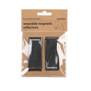 Juego de reflectores para ropa Bookman Clip-on con iman negro