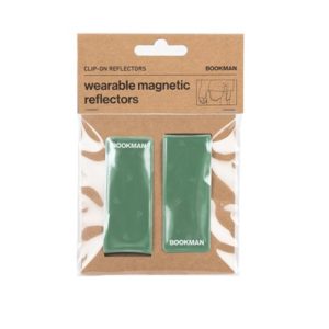 Juego de reflectores para ropa Bookman Clip-on con iman verde