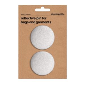 Juego de pins reflectantes Bookman plata