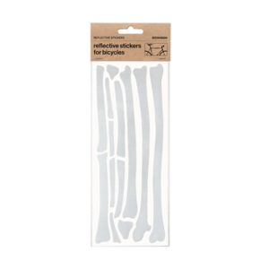Kit pegatinas reflectantes para bicicleta Bookman Huesos blanco