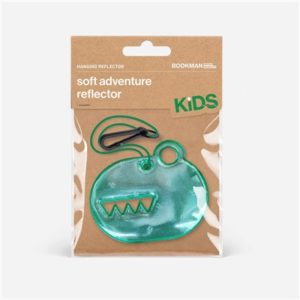 Reflector colgante para cremallera Bookman dinosaurio verde