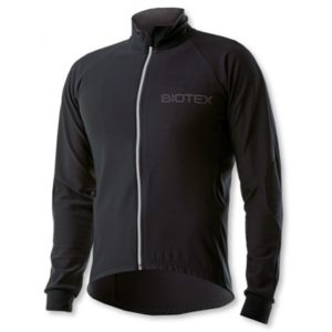 Chaqueta Biotex Soft termico cortavientos transpirable negro con reflectantes