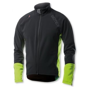 Chaqueta invierno Biotex termico cortavientos impermeable negro/verde lima