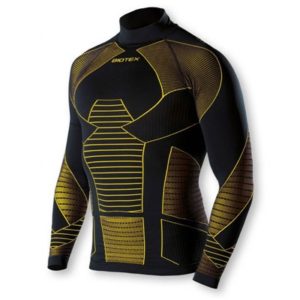 Camiseta interior manga larga Biotex Icebreak termico negro/amarillo 3D