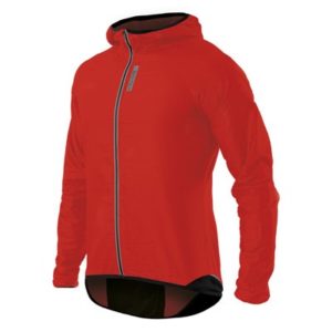 Chaqueta Biotex Bubble cortavientos con capucha rojo