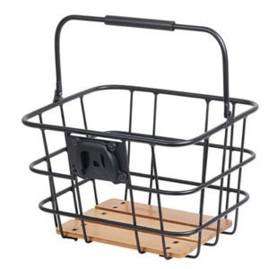 Cesta delantera Zefal Classic fijacion universal 20L aluminio/madera negro/marron
