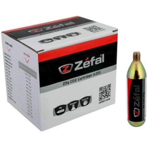 Caja 20 cartuchos de aire Zefal CO2 25 g con rosca