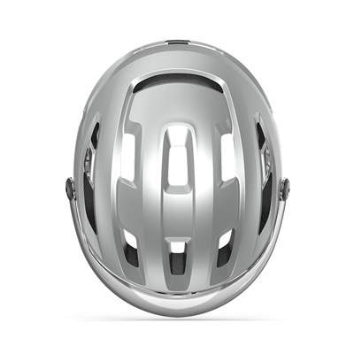 Casco MET intercity MIPS plata reflectante mate
