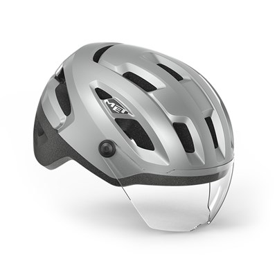 Casco MET intercity MIPS plata reflectante mate
