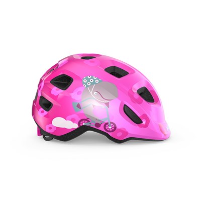 Casco niño MET Hooray Ballena rosa brillo