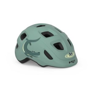 Casco MET Hooray Zebra cocodrilo verde salvia brillo