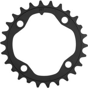 Plato SRAM X0 80 BCD 4 brazos 28 dientes aluminio negro