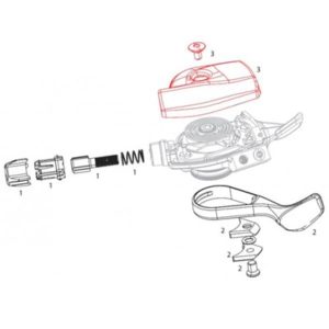 Kit carcasa mando cambio Trigger SRAM XX1 derecho (incluye tornillos fijacion)