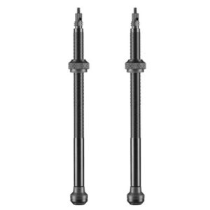 Juego de valvulas Schwalbe tubeless 100 mm aluminio negro (2 unidades)
