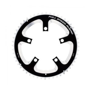Plato FSA Road Super 130 BCD 5 brazos 53 dientes N11 aluminio negro/plata con pin de cadena