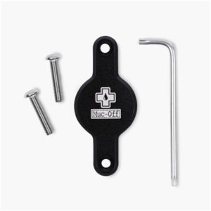 Soporte Muc-off secure Tag para localizador Apple Airtag al portabidon negro mate