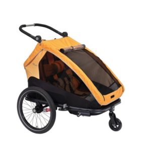 XLC remolque niño Duo S 20" amarillo/naranja/antracita