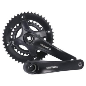 Juego de bielas/platos Shimano Tourney FC-TY501-2 4 brazos 170 mm 46x30D 7/8V aluminio negro