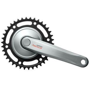 Juego de bielas y plato Shimano Nexus FC-C6000 eje cuadradillo 170 mm 33 dientes plata