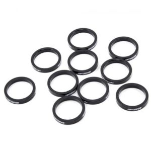 Set espaciadores direccion FSA 1-1/8" 5 mm plastico negro (10 unidades)