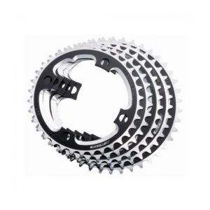 Plato FSA DH Pro 38 dientes 104 BCD 4 agujeros 3 mm offset 9V aluminio negro/plata