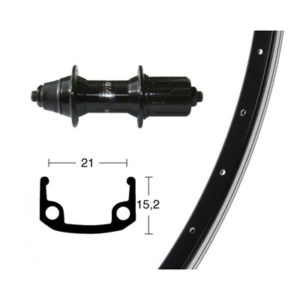 Rueda trasera Winora 26x1.75 36 agujeros Shimano T3000 8/9V alu.negro/plata