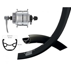 Rueda delantera Winora Ryde Rival 19 29" disco Centerlock 32 agujeros cierre rapido DH3D32 neg/plata