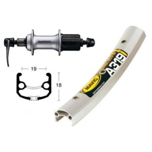 Rueda trasera Winora Mavic A319 28x1.75 36 agujeros cierre rapido Shimano acera T3000 alum. negro
