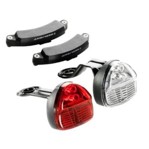Juego de luces Reelight SL100 Flash Compact montaje ruedas a iman negro